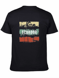 Ecuador Retro Palm Tree Graphic T-Shirt