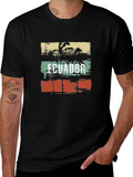 Ecuador Retro Palm Tree Graphic T-Shirt