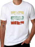 Ecuador Retro Palm Tree Graphic T-Shirt