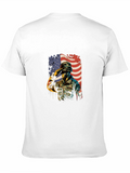 Patriotic Soldier Graphic T-Shirt - USA Pride