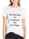 Singer Mom Black T-Shirt - No Limitations