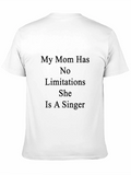Singer Mom Black T-Shirt - No Limitations