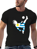 Uruguay Soccer Silhouette Graphic T-Shirt