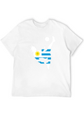 Uruguay Soccer Silhouette Graphic T-Shirt