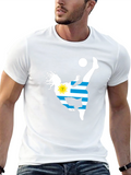 Uruguay Soccer Silhouette Graphic T-Shirt