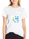 Uruguay Soccer Silhouette Graphic T-Shirt