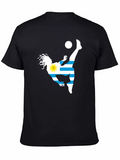 Uruguay Soccer Silhouette Graphic T-Shirt