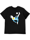 Uruguay Soccer Silhouette Graphic T-Shirt