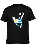 Uruguay Soccer Silhouette Graphic T-Shirt