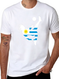 Uruguay Soccer Silhouette Graphic T-Shirt