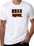 Stay Alone Graphic Tee - Black T-Shirt