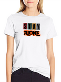 Stay Alone Graphic Tee - Black T-Shirt