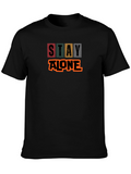 Stay Alone Graphic Tee - Black T-Shirt