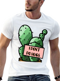 I Dont Do Hugs Cactus T-Shirt Funny Introvert Tee