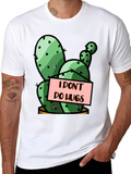 I Dont Do Hugs Cactus T-Shirt Funny Introvert Tee