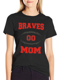 Braves Mom Football T-Shirt