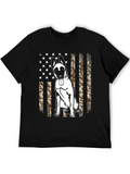 Belgian Malinois Camo Flag Graphic T-Shirt