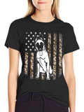 Belgian Malinois Camo Flag Graphic T-Shirt