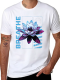 Breathe Lotus Graphic Tee - Black