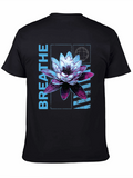 Breathe Lotus Graphic Tee - Black