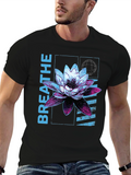Breathe Lotus Graphic Tee - Black