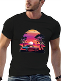 Retro Sunset Car T-Shirt