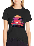 Retro Sunset Car T-Shirt