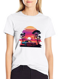Retro Sunset Car T-Shirt