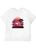 Retro Sunset Car T-Shirt