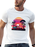 Retro Sunset Car T-Shirt