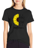 Sunflower Graphic Print T-Shirt