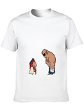 Street Fighter Cartoon Print Black T-Shirt