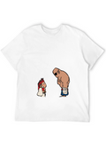 Street Fighter Cartoon Print Black T-Shirt