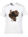 Leopard Print Turkey Thanksgiving T-Shirt