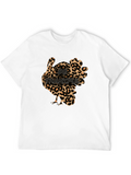 Leopard Print Turkey Thanksgiving T-Shirt