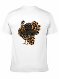 Leopard Print Turkey Thanksgiving T-Shirt
