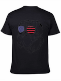 Patriotic Bulldog Sunglasses T-Shirt