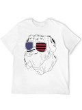 Patriotic Bulldog Sunglasses T-Shirt