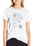 Lizard & Flower Graphic Tee - Black