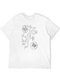 Lizard & Flower Graphic Tee - Black