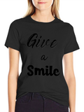 Give a Smile Black T-Shirt
