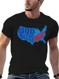 God Bless America USA Patriotic Graphic Tee