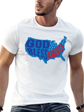 God Bless America USA Patriotic Graphic Tee