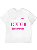 Flight Nurse Superpower Graphic Tee - Black