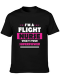 Flight Nurse Superpower Graphic Tee - Black
