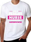Flight Nurse Superpower Graphic Tee - Black