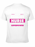 Flight Nurse Superpower Graphic Tee - Black