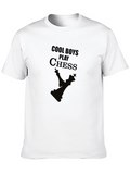 Cool Boys Play Chess Graphic T-Shirt