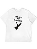 Cool Boys Play Chess Graphic T-Shirt