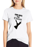 Cool Boys Play Chess Graphic T-Shirt